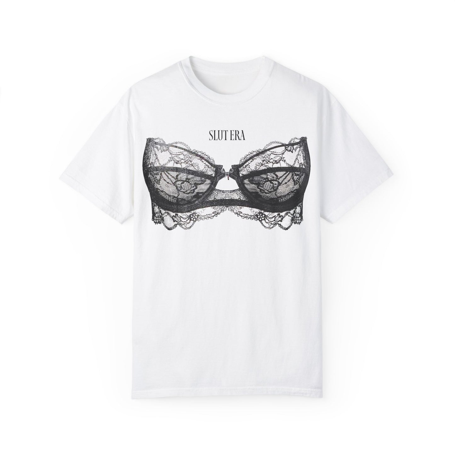 SL*T ERA Lingerie Lacy Bra T-shirt | Comfort Colors® Retro Lingerie Graphic Tshirt, bachelorette, bridal shower gift, gift for her