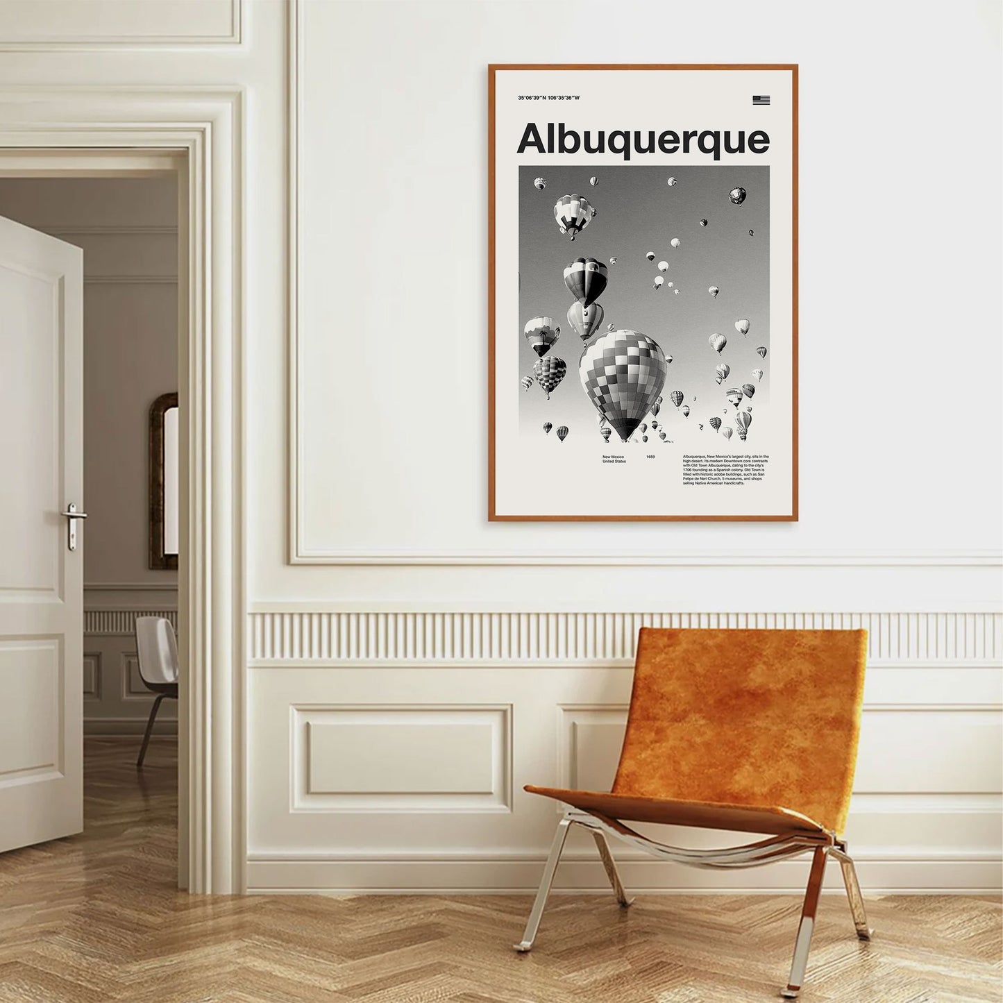 Albuquerque Print | Albuquerque Poster | Albuquerque Wall Art | Mid Century Poster | Travel Print Art | New Mexico