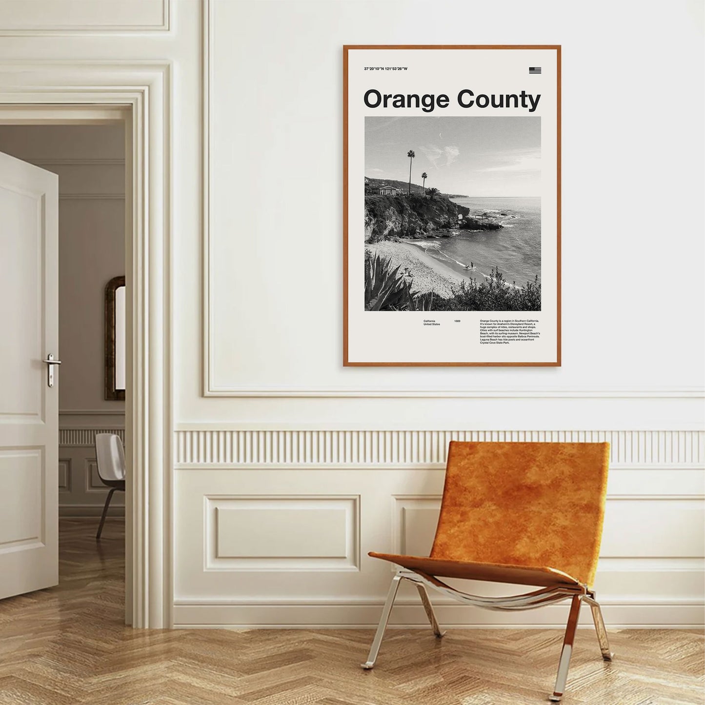 Orange County Print | Orange County Poster | Orange County Wall Art | Mid Century Poster | Travel Print Art | California