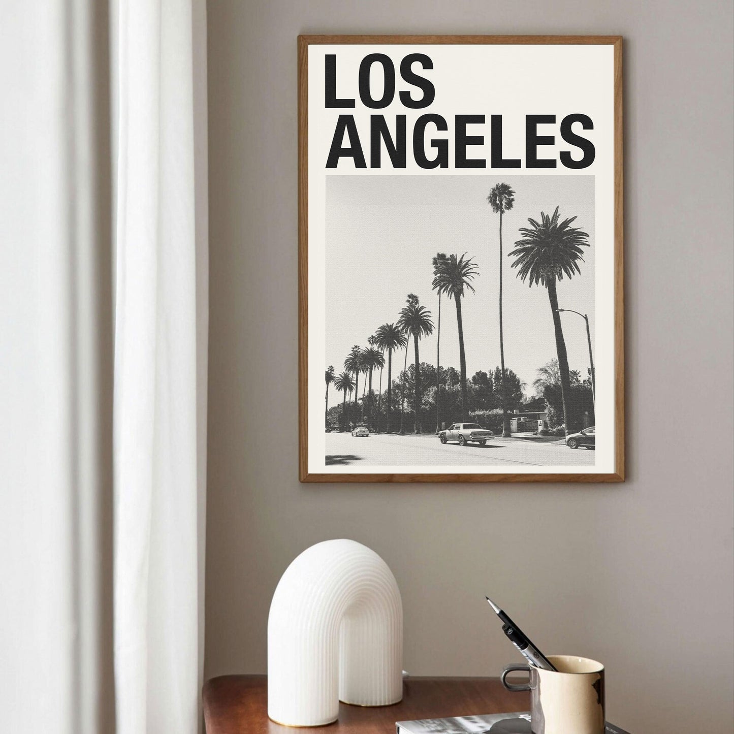Los Angeles Art Print | Los Angeles Poster | Los Angeles Wall Art | Mid Century Poster | Travel Print Art | California