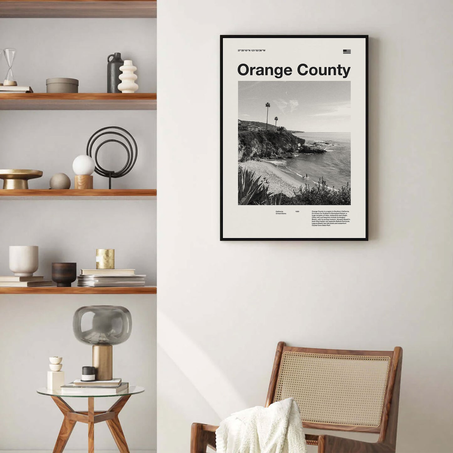 Orange County Print | Orange County Poster | Orange County Wall Art | Mid Century Poster | Travel Print Art | California