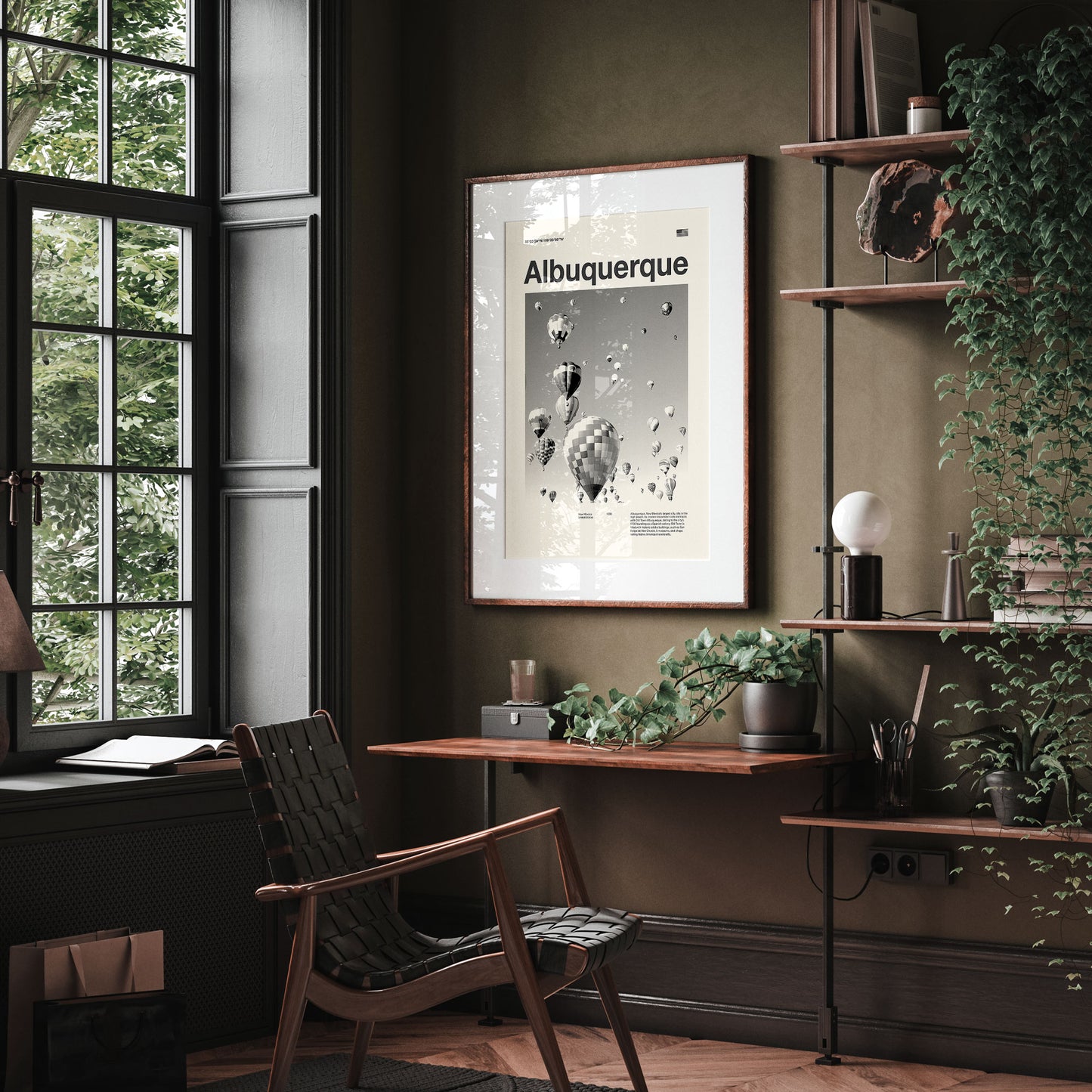 Albuquerque Print | Albuquerque Poster | Albuquerque Wall Art | Mid Century Poster | Travel Print Art | New Mexico