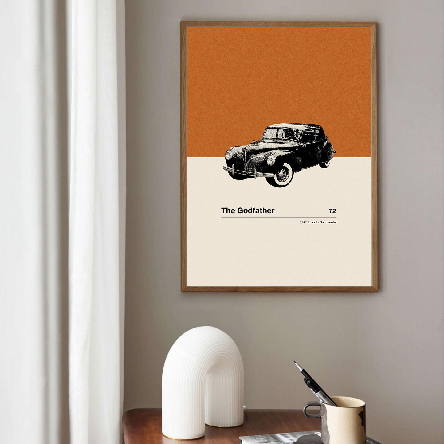 The Godfather Movie Car Poster