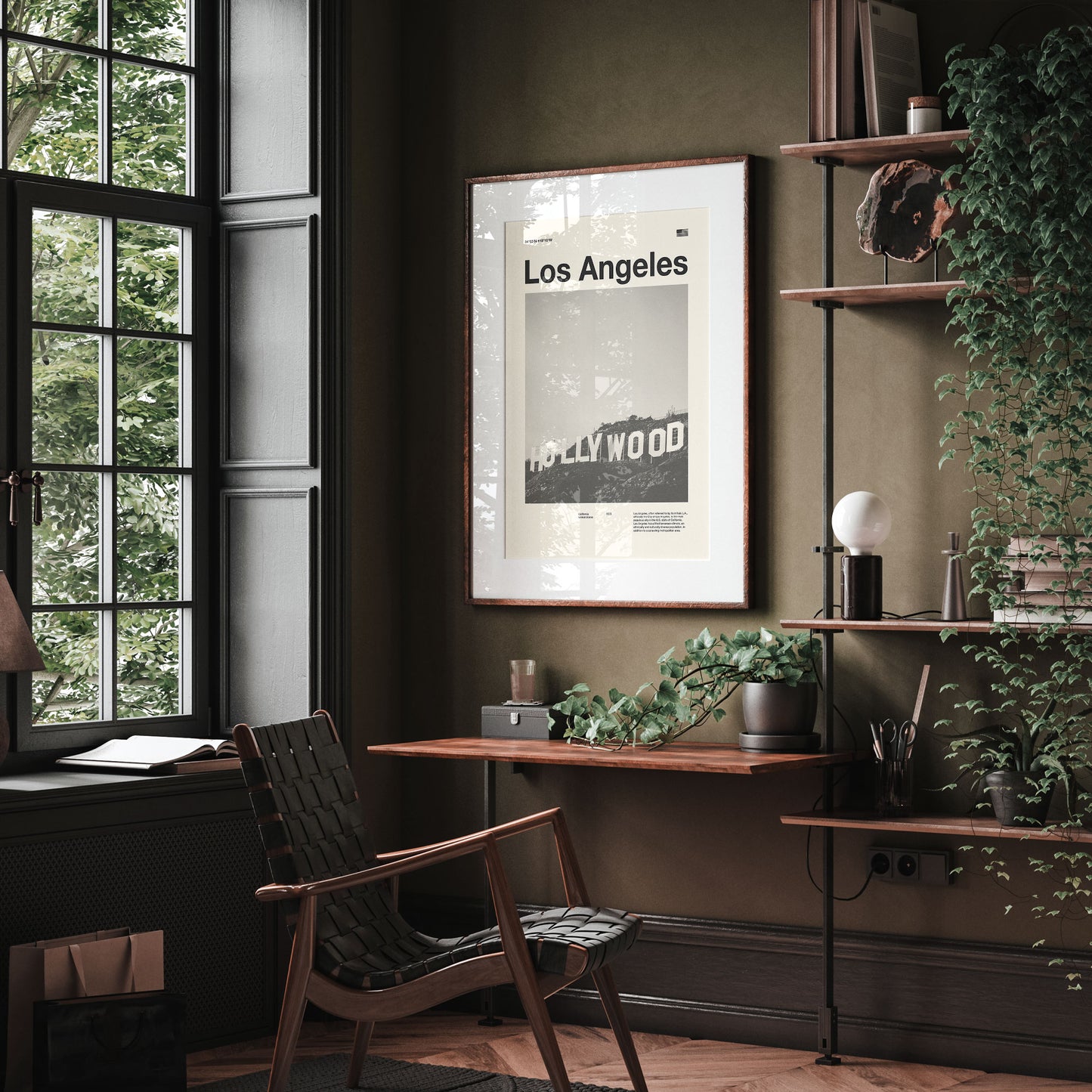 Los Angeles City Art Print | Los Angeles Vintage Poster | Los Angeles Wall Art | Mid Century Poster | Travel Print Art | California