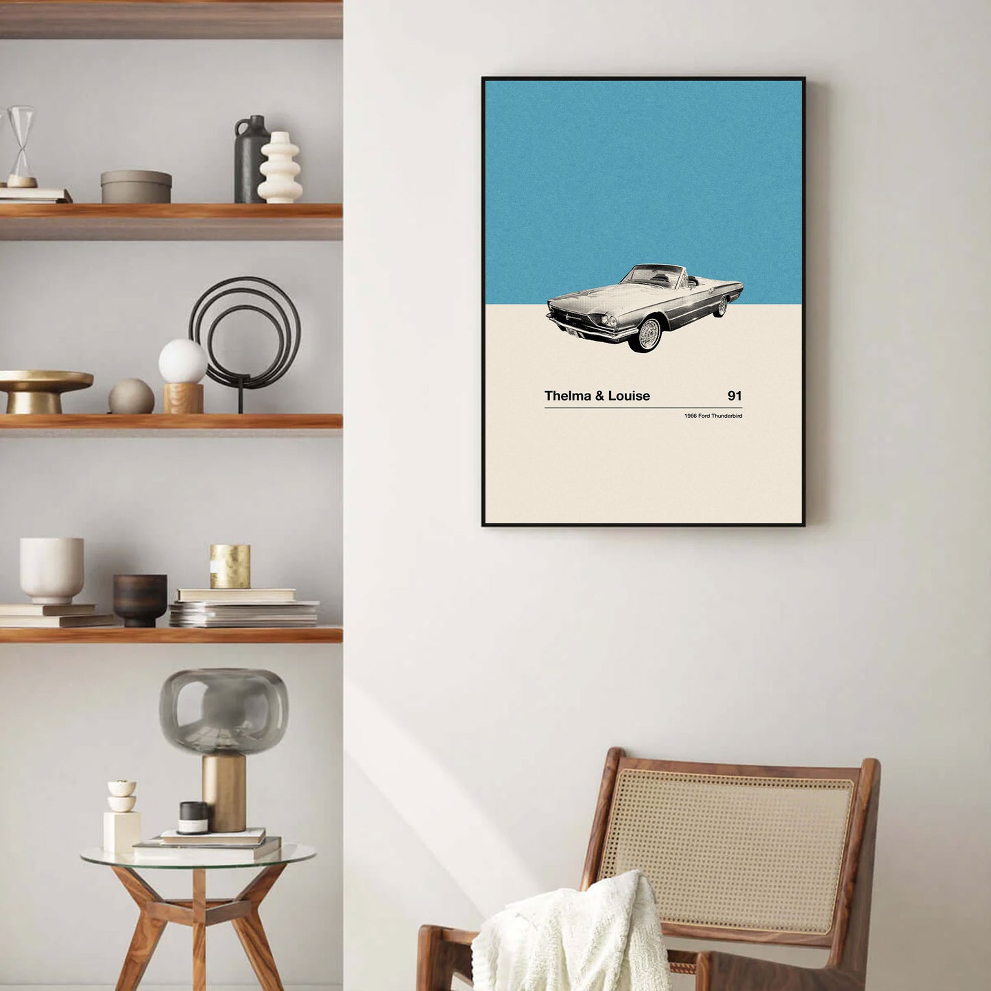 Thelma & Louise Inspire Poster | Car in Movie Poster | Mid Century Modern Poster | Minimalist Poster | Retro Art Print | Classic Movie