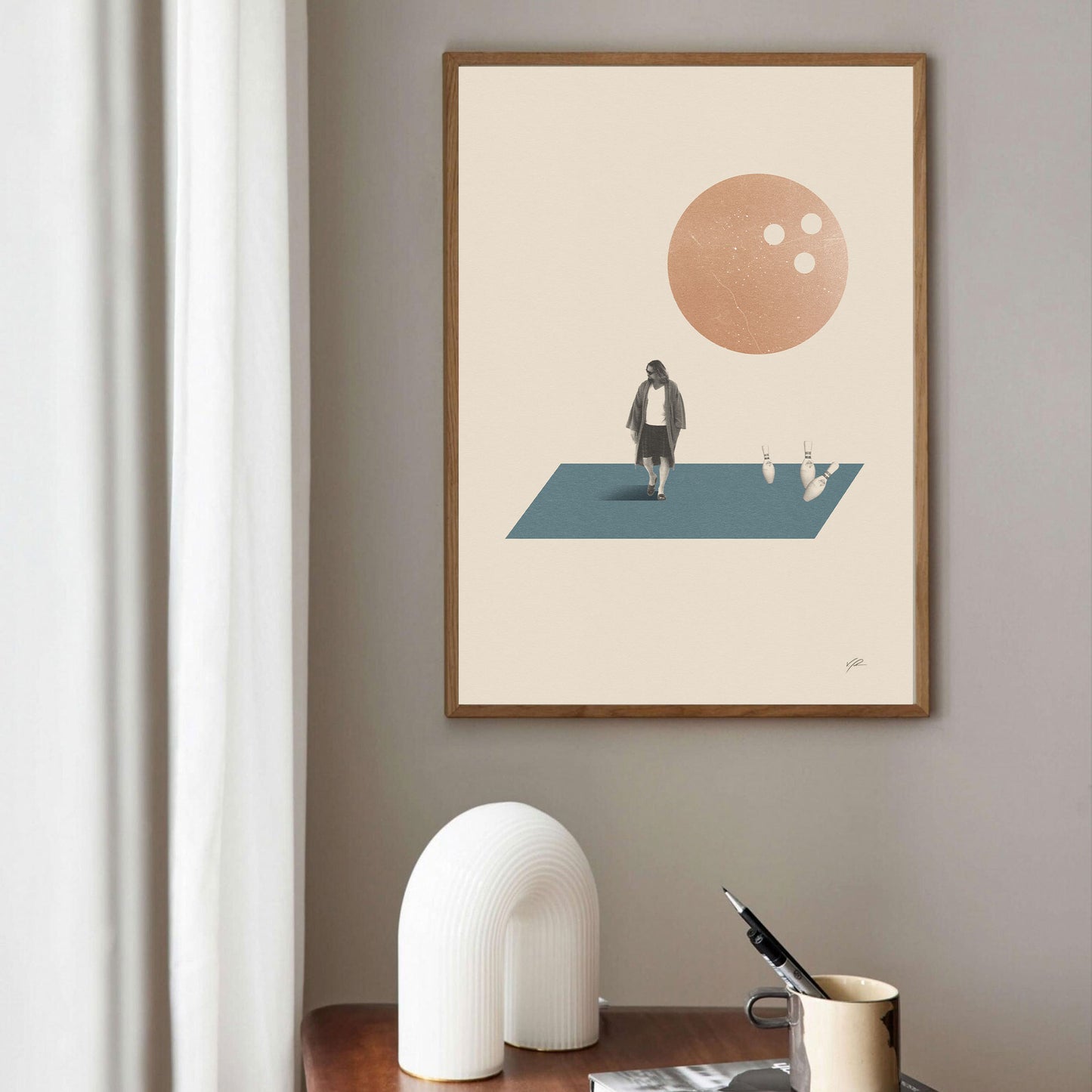 The Big Lebowski Inspired Movie Poster | Mid Century Modern Poster | Minimalist Poster | Retro Art Print | Wall Art | Classic Movie Poster