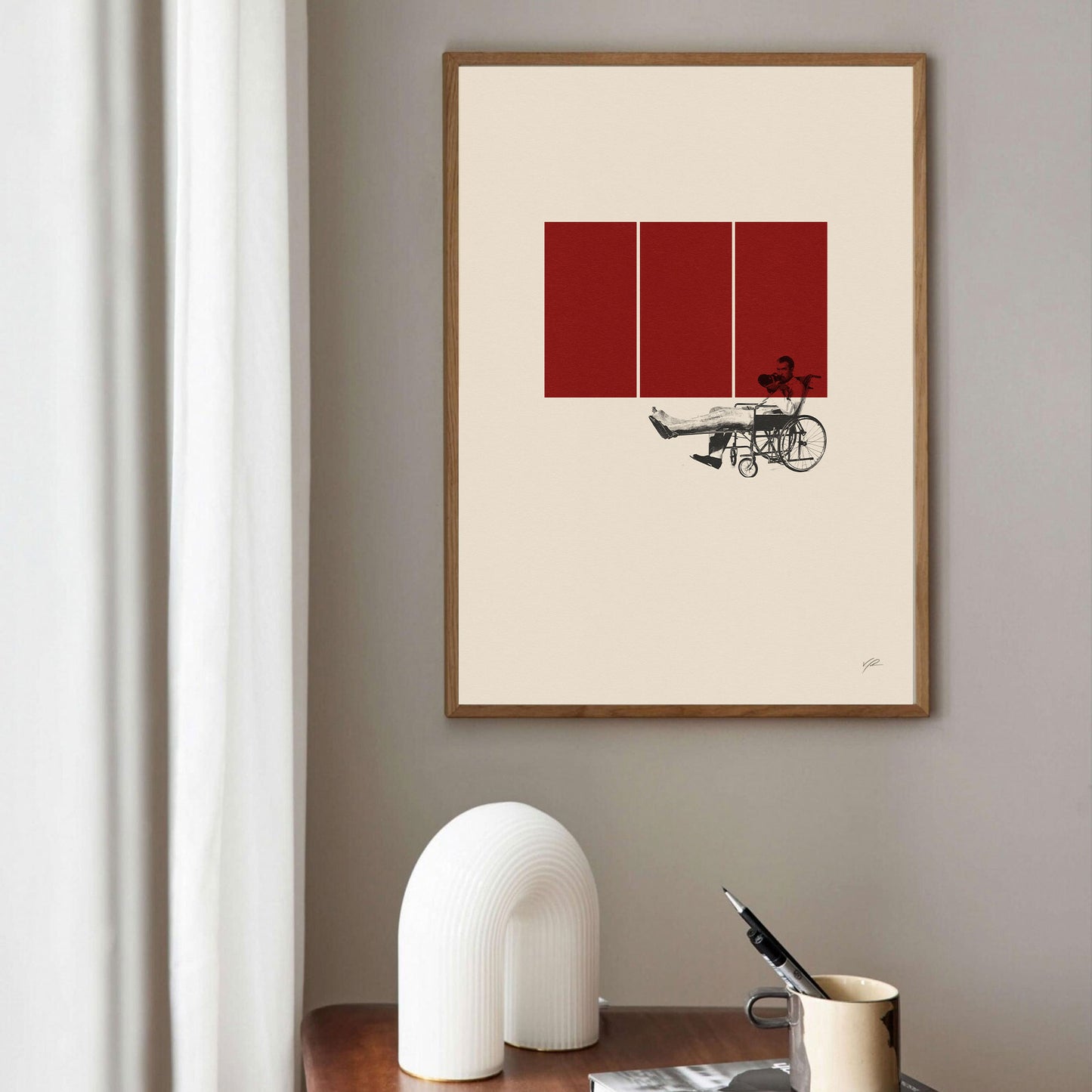 Rear Window Inspired Poster | Mid Century Modern Poster | Minimalist Poster | Retro Art Print | Classic Movie | Christmas Gift