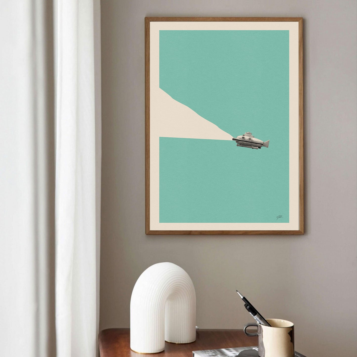 The Life Aquatic with Steve Zissou Inspired Poster | Minimalist Art Print | Retro Art Print | Wall Art | Housewarming Gift | Wes Anderson Movie Poster