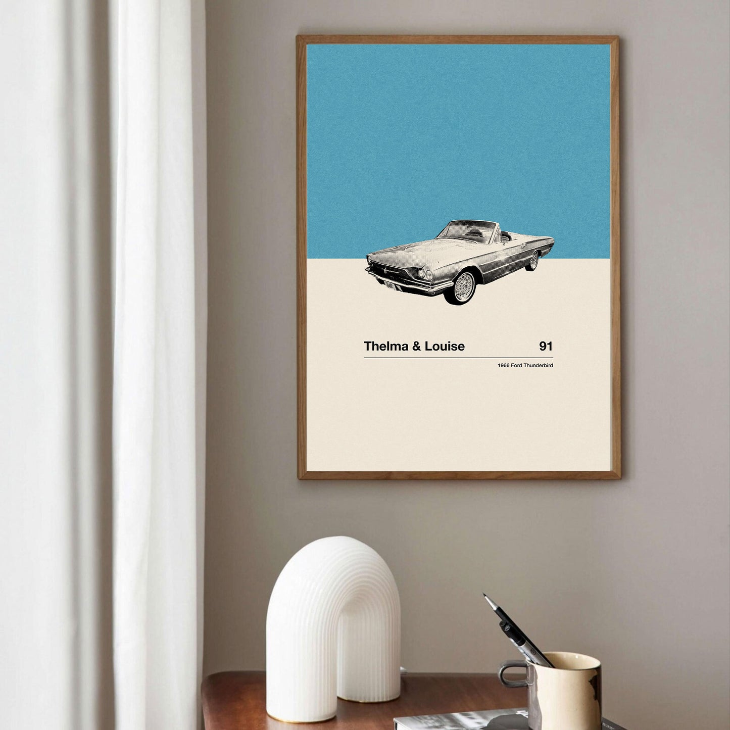 Thelma & Louise Inspire Poster | Car in Movie Poster | Mid Century Modern Poster | Minimalist Poster | Retro Art Print | Classic Movie