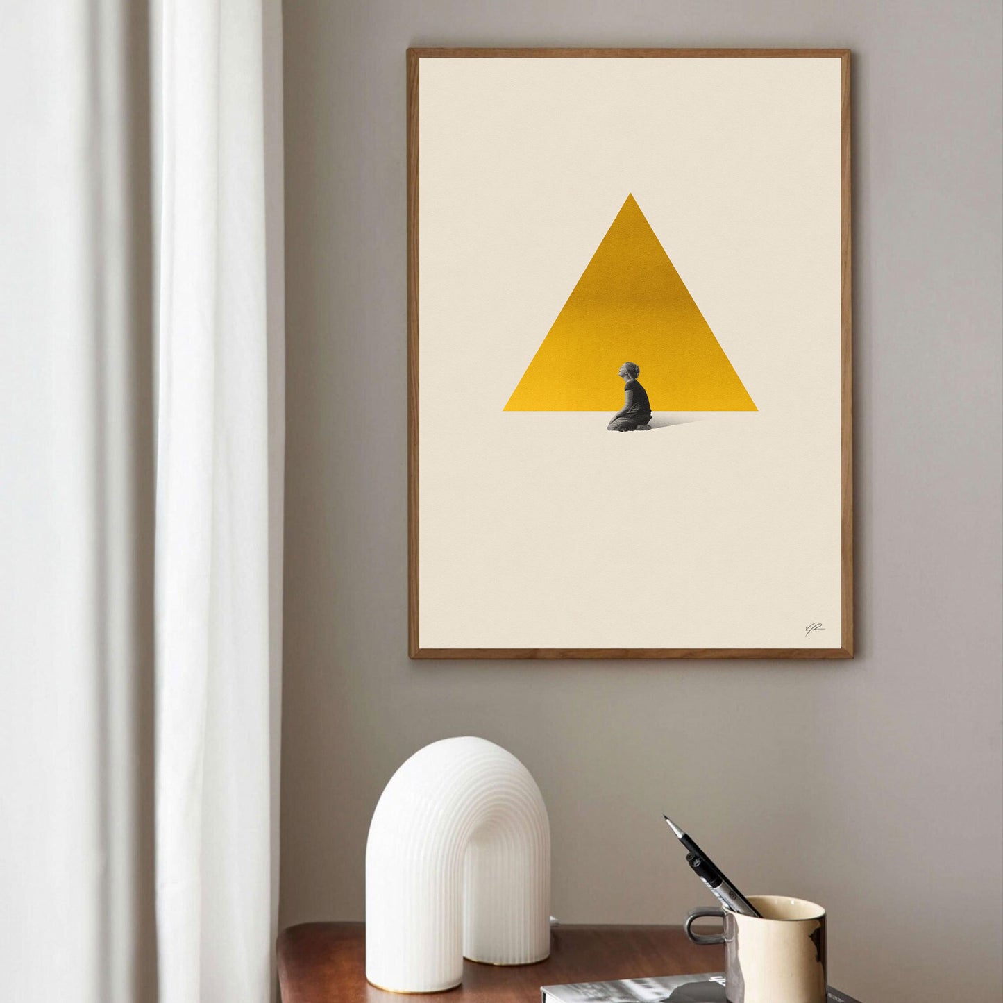 A bauhaus inspired poster of the movie Midsommar