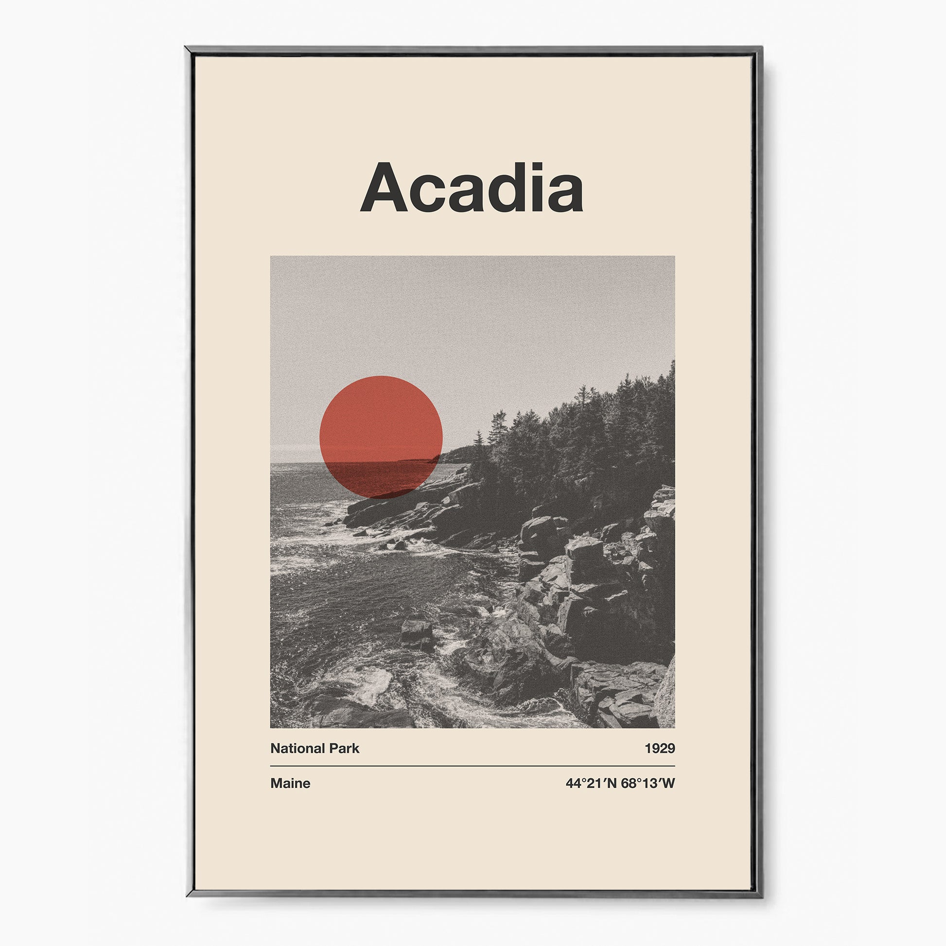 Acadia National Park - Poster - acadia, national park prints, travel poster, maine poster, maine, main print art