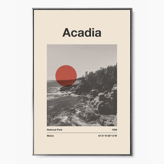 Acadia National Park - Poster - acadia, national park prints, travel poster, maine poster, maine, main print art