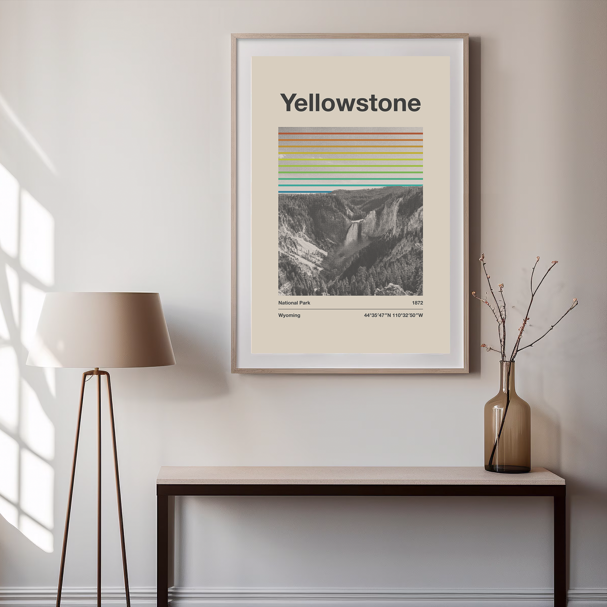 Yellowstone National Park - poster - national park prints, yellowstone