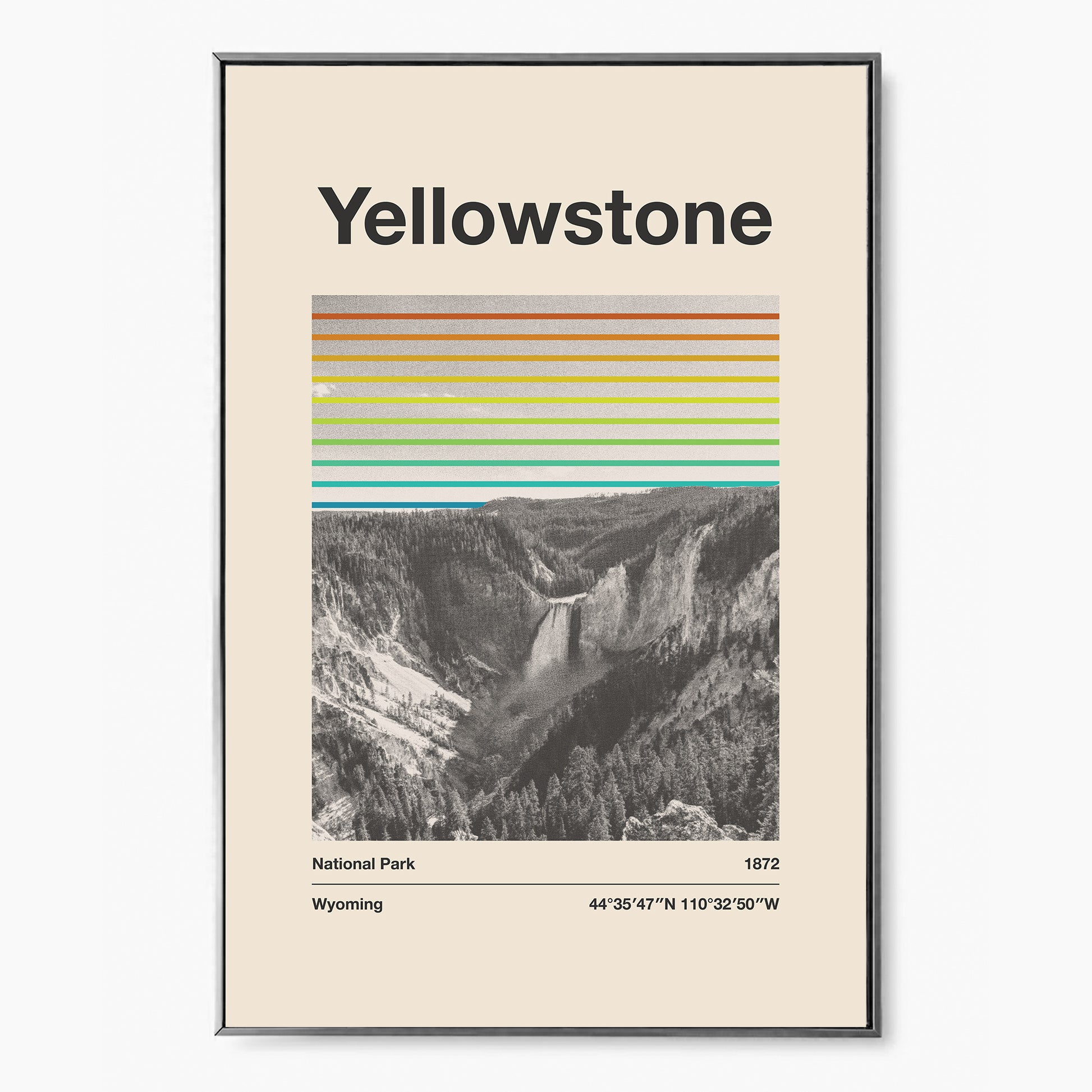 Yellowstone National Park - poster - national park prints, yellowstone