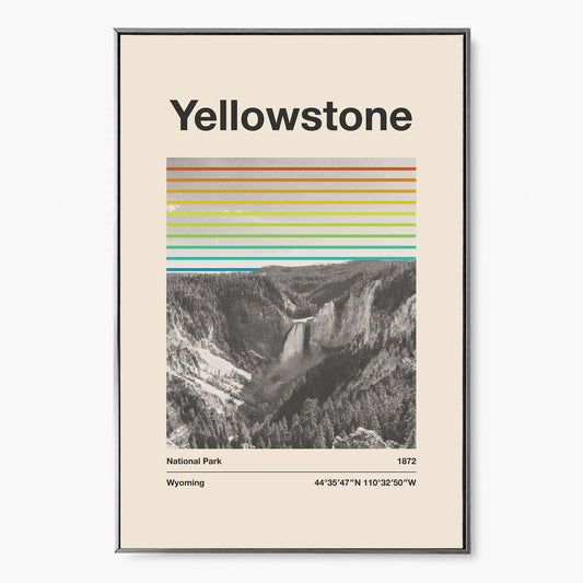 Yellowstone National Park - poster - national park prints, yellowstone