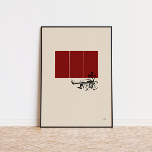 Rear Window Inspired Poster | Mid Century Modern Poster | Minimalist Poster | Retro Art Print | Classic Movie | Christmas Gift