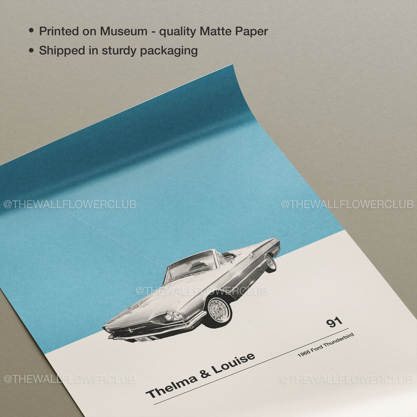Thelma & Louise Inspire Poster | Car in Movie Poster | Mid Century Modern Poster | Minimalist Poster | Retro Art Print | Classic Movie