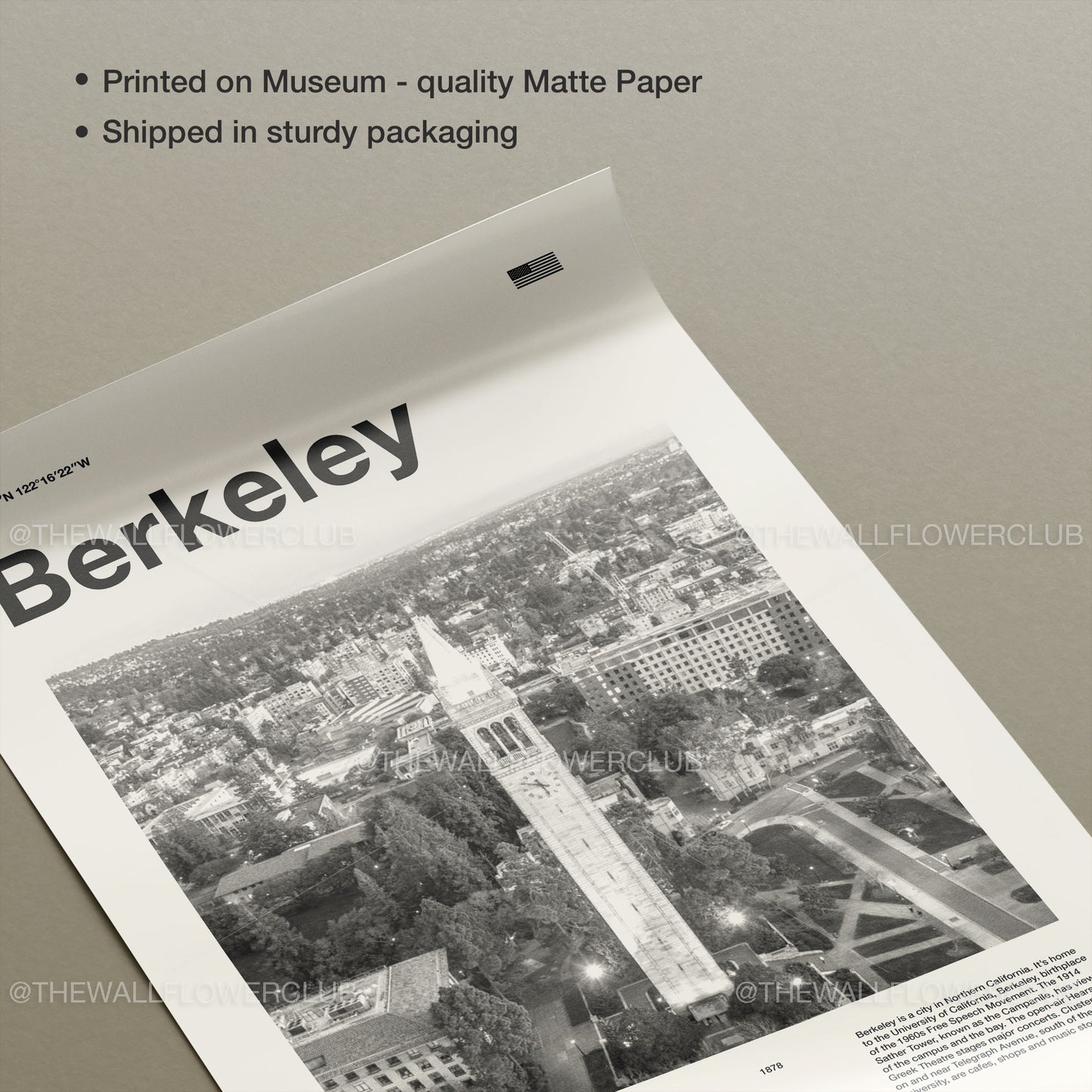Berkeley City Art Print | Long Beach Poster | Long Beach Wall Art | Mid Century Poster | Travel Print Art | California