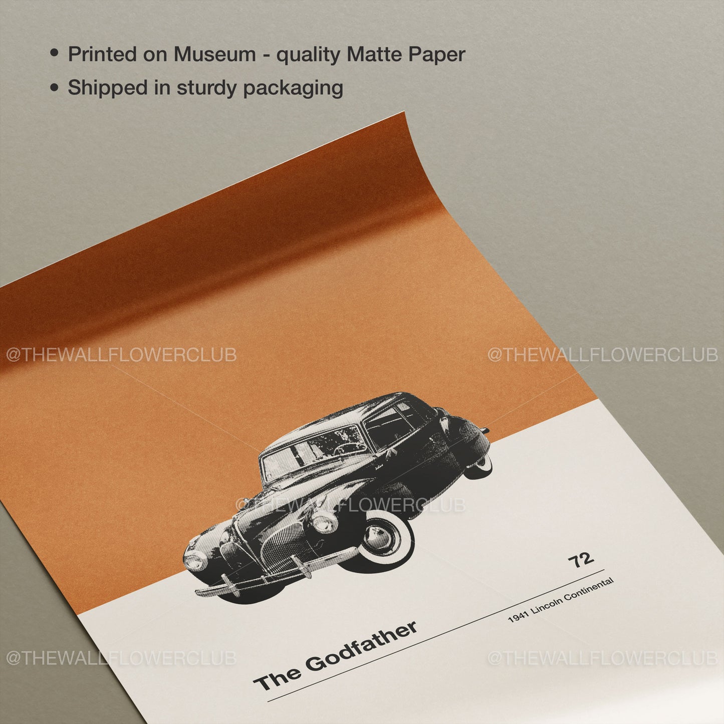 The Godfather Movie Car Poster