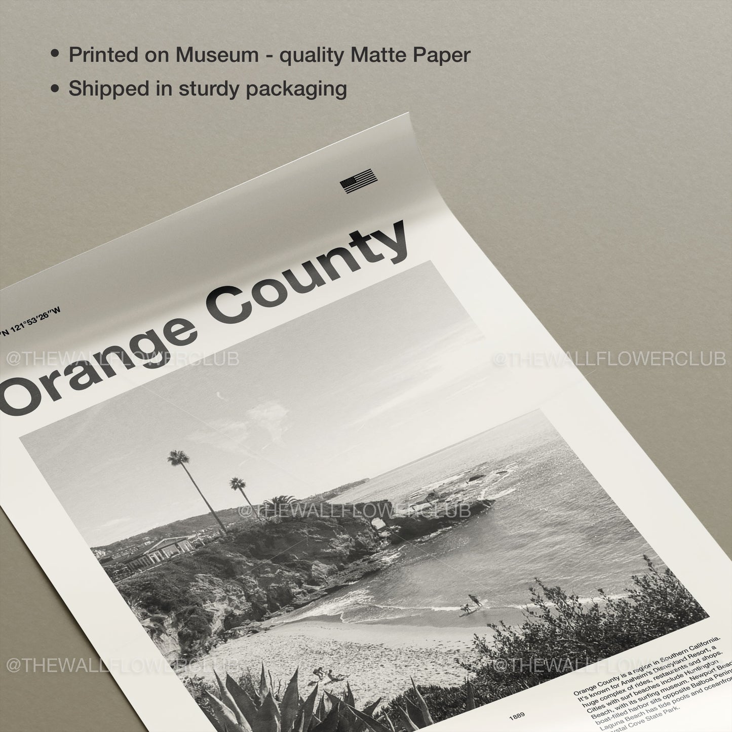 Orange County Print | Orange County Poster | Orange County Wall Art | Mid Century Poster | Travel Print Art | California