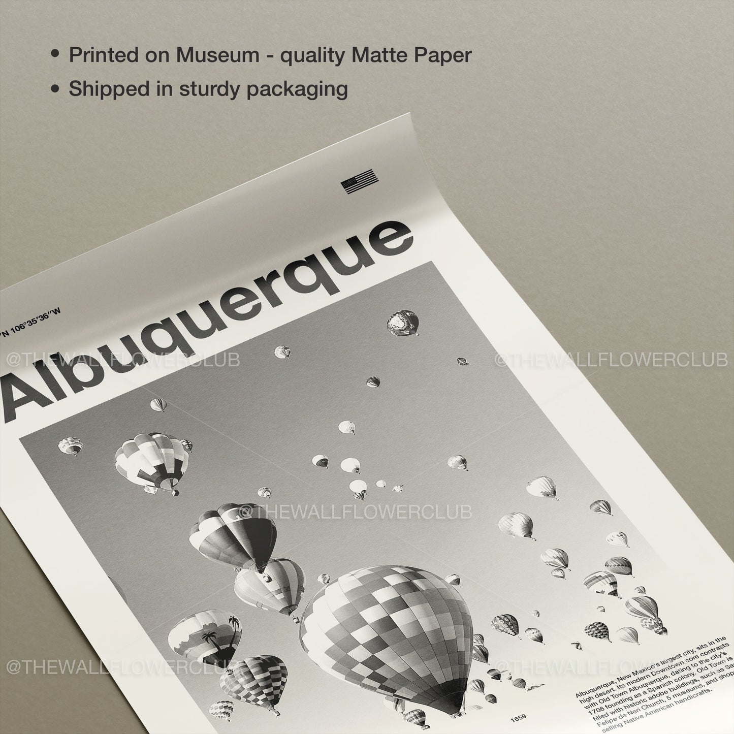 Albuquerque Print | Albuquerque Poster | Albuquerque Wall Art | Mid Century Poster | Travel Print Art | New Mexico
