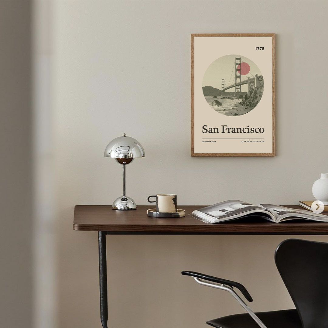 San francisco - Poster - city poster, travel poster, san Francisco city, city line, print art, california