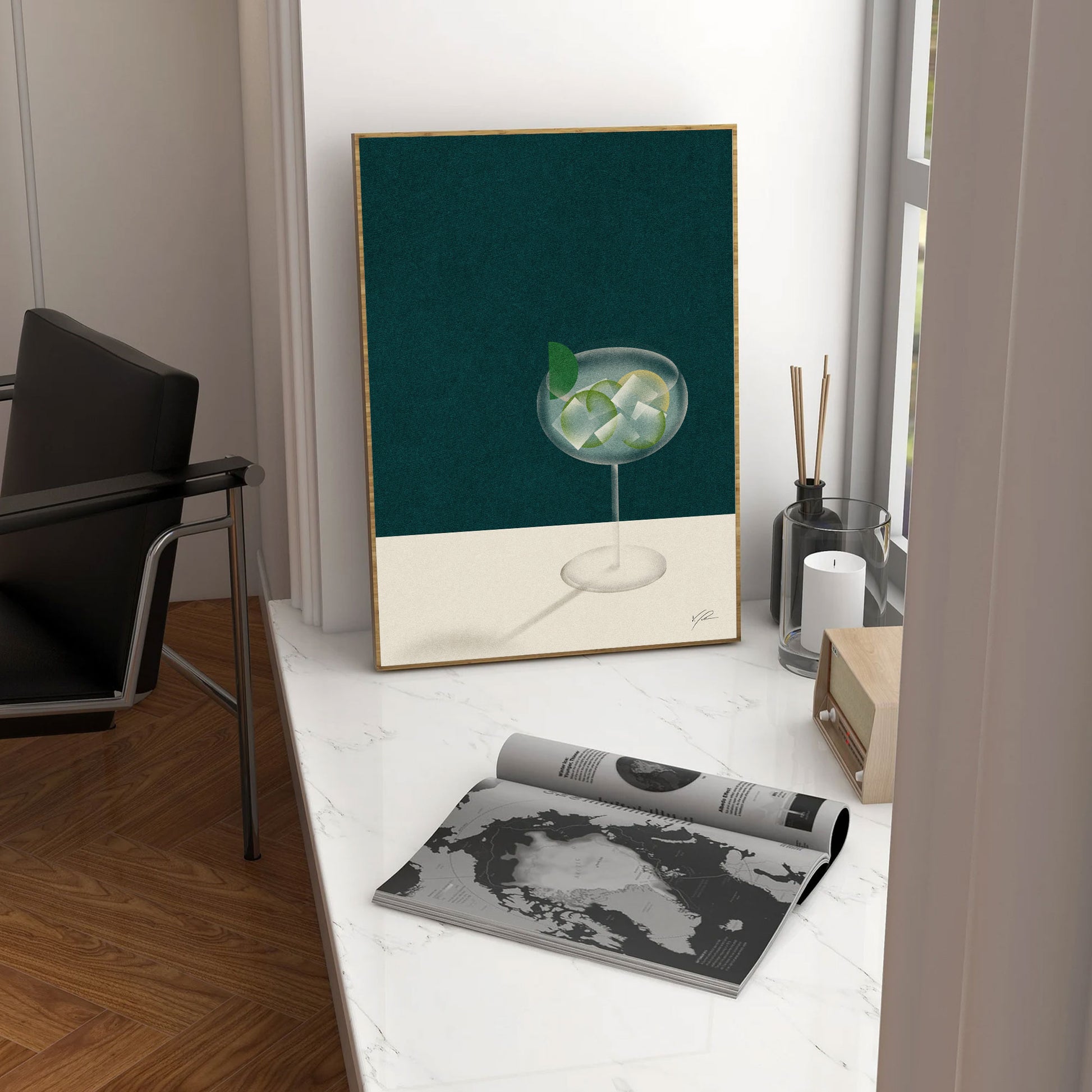 Gin & Tonic - Print Arts - bar cart poster, cocktail poster, gin tonic, poster