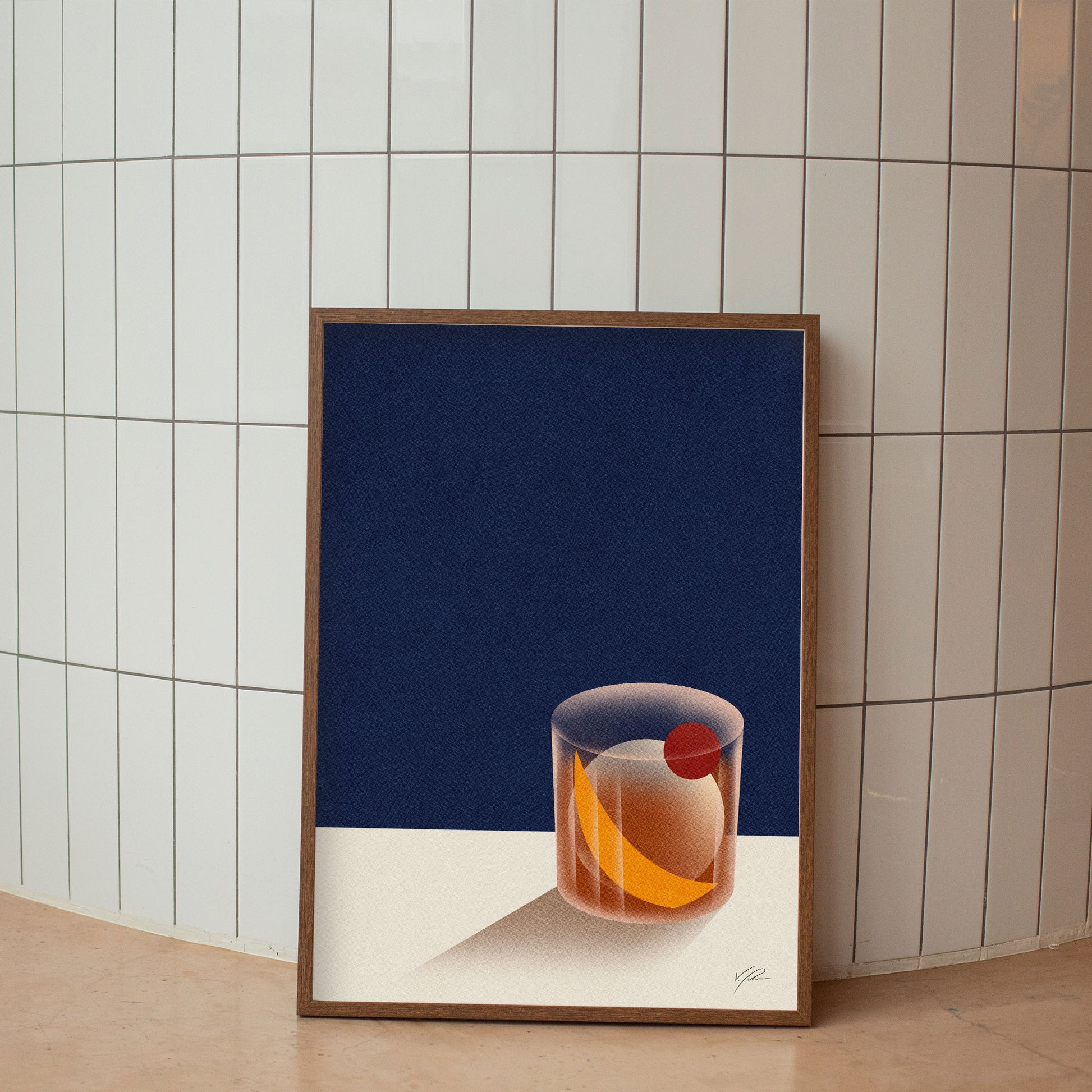 Old Fashioned - Print Arts - bar cart poster, cocktail poster, old fashioned, poster