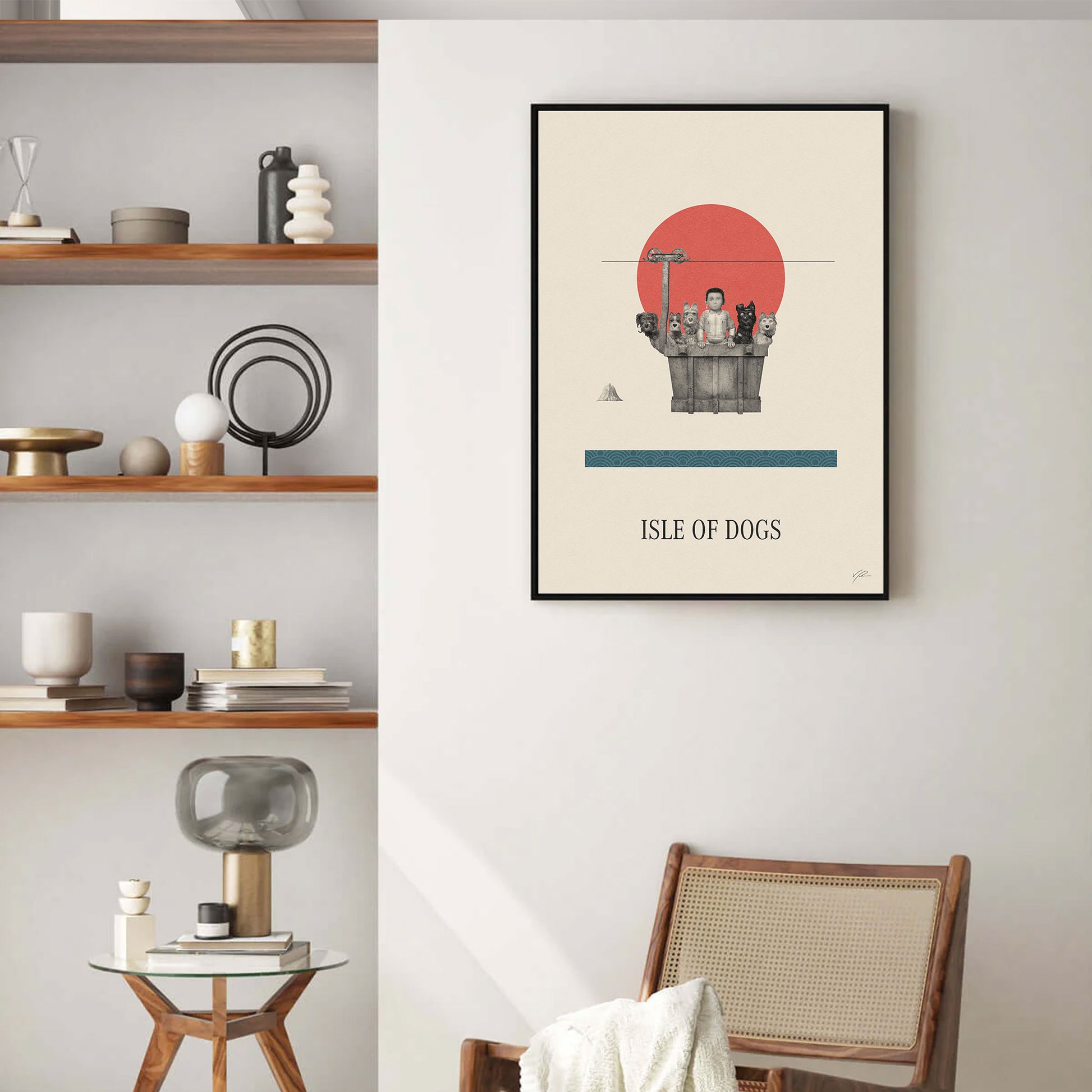 Isle of Dogs - Poster - alternative movie poster, film poster, isle of dogs, mid century movie, minimalist poster, movie artwork, movie poster, redesigned movie poster, wes anderson