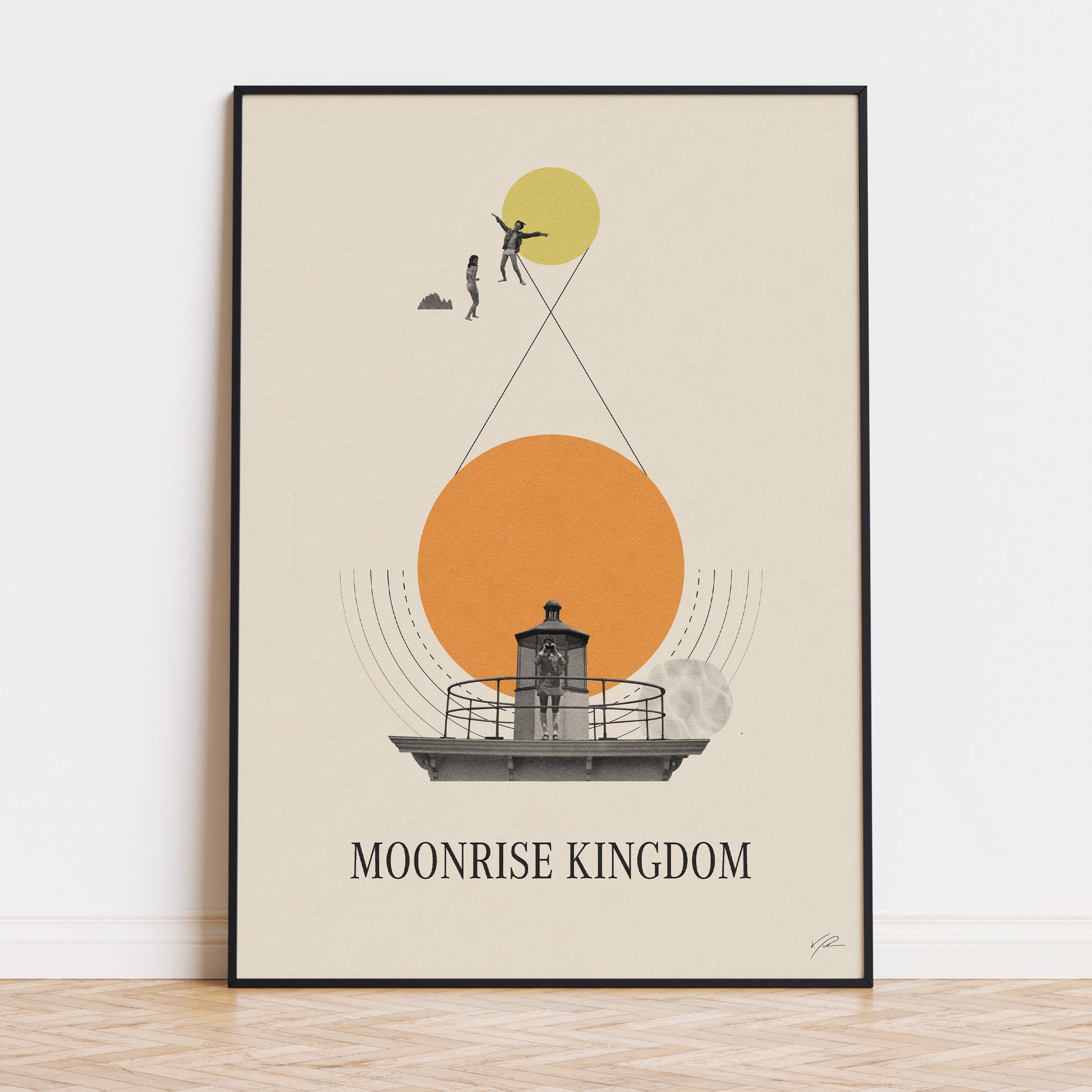 Moonrise Kingdom - Poster - alternative movie poster, film poster, mid century movie, minimalist poster, Moonrise Kingdom, movie artwork, movie poster, redesigned movie poster, wes anderson