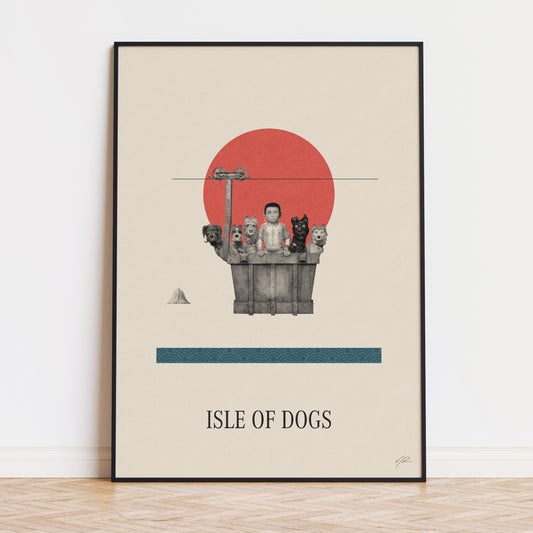 Isle of Dogs - Poster - alternative movie poster, film poster, isle of dogs, mid century movie, minimalist poster, movie artwork, movie poster, redesigned movie poster, wes anderson