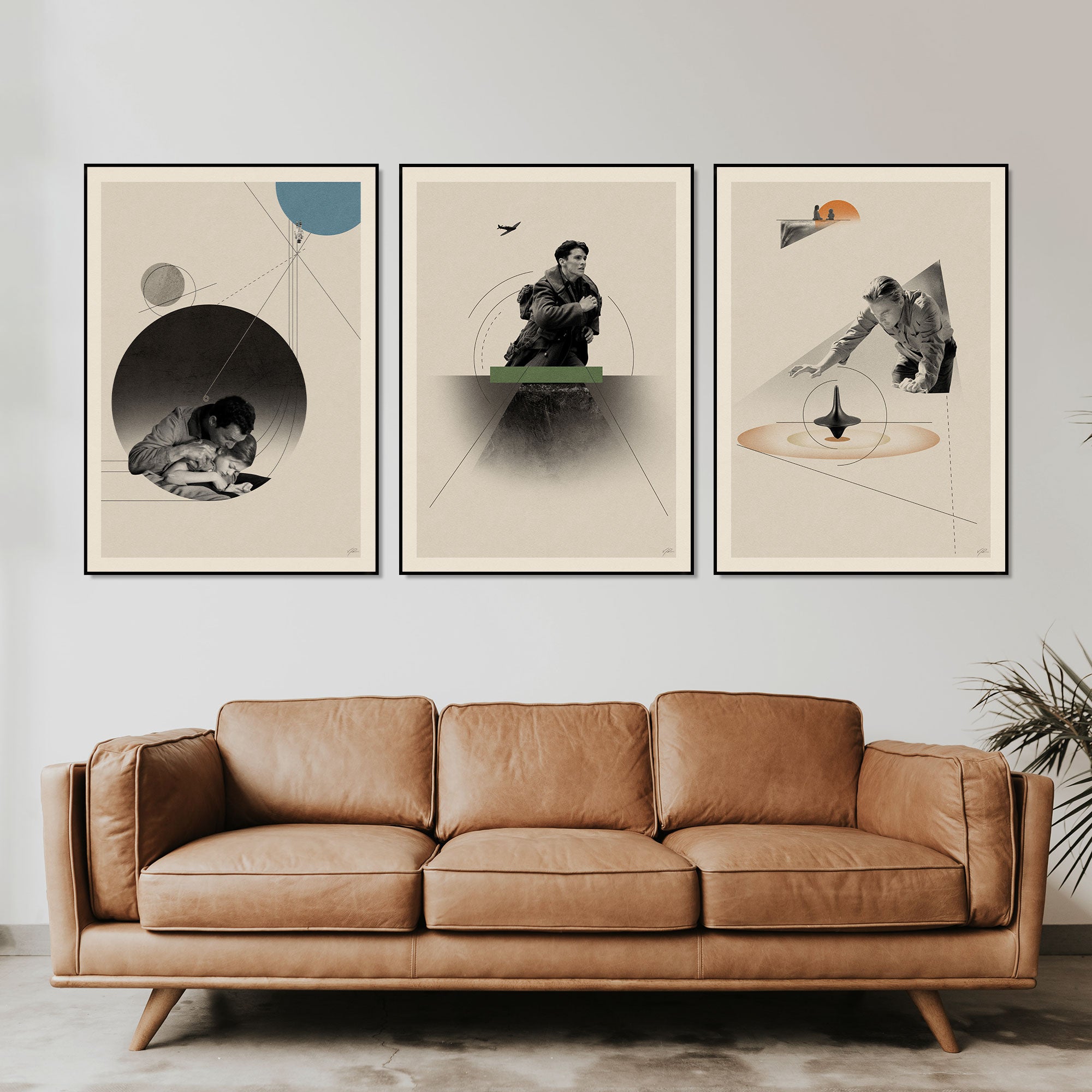 gallery wall, christopher nolan movies, interstellar, dunkirk, inception, wall art, home decor