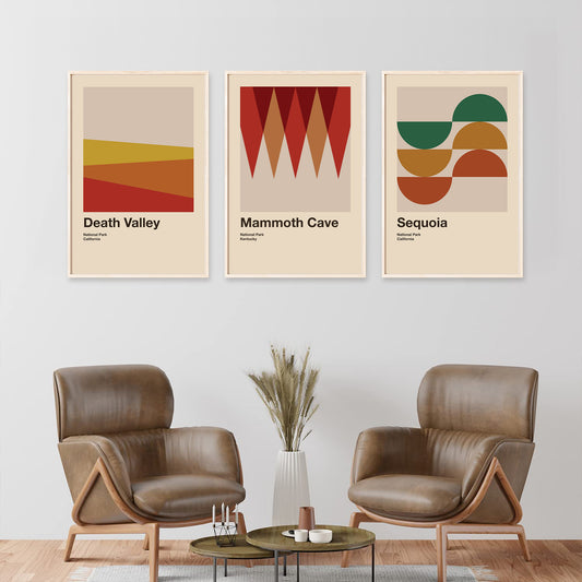 national park poster, national park print, wall art, gallery wall, home decor, mid century modern, travel poster