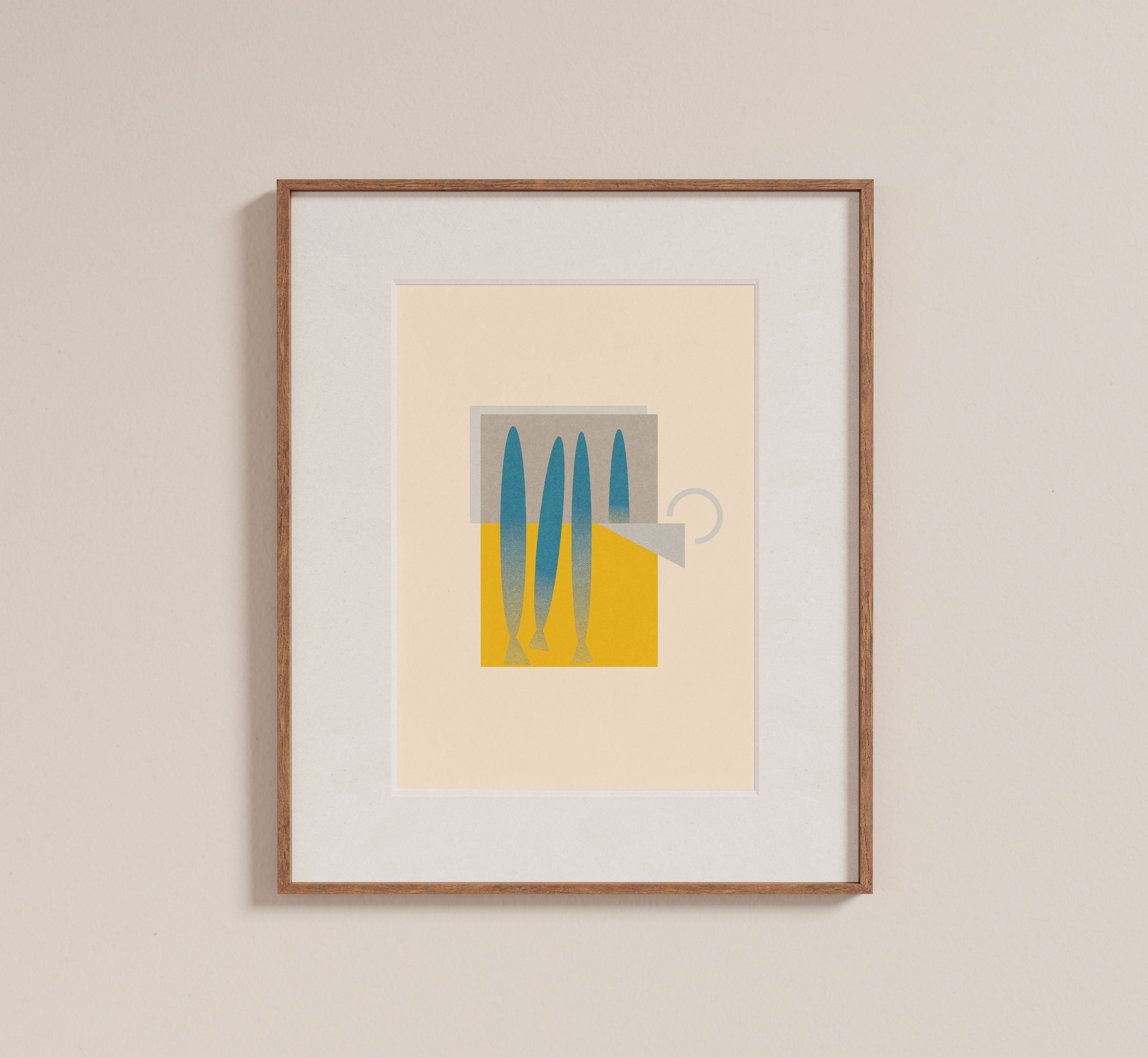 Sardine Food Poster Inspired Movie Poster - Mid-Century Wall Art