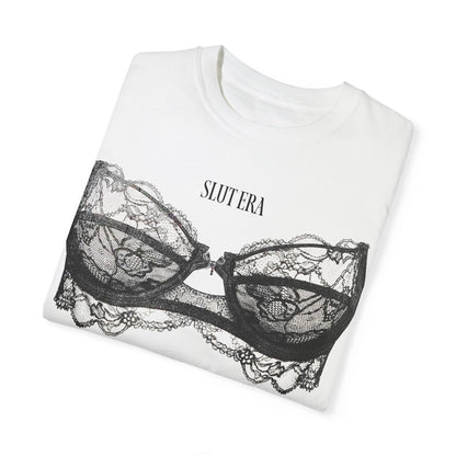 SL*T ERA Lingerie Lacy Bra T-shirt | Comfort Colors® Retro Lingerie Graphic Tshirt, bachelorette, bridal shower gift, gift for her