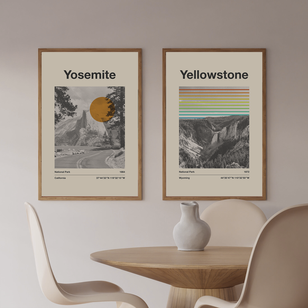Yosemite National Park Poster Poster - Vintage Travel Wall Art