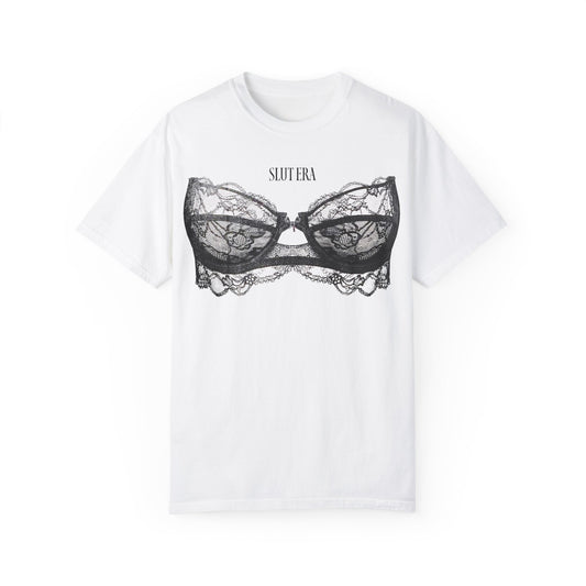 SL*T ERA Lingerie Lacy Bra T-shirt | Comfort Colors® Retro Lingerie Graphic Tshirt, bachelorette, bridal shower gift, gift for her