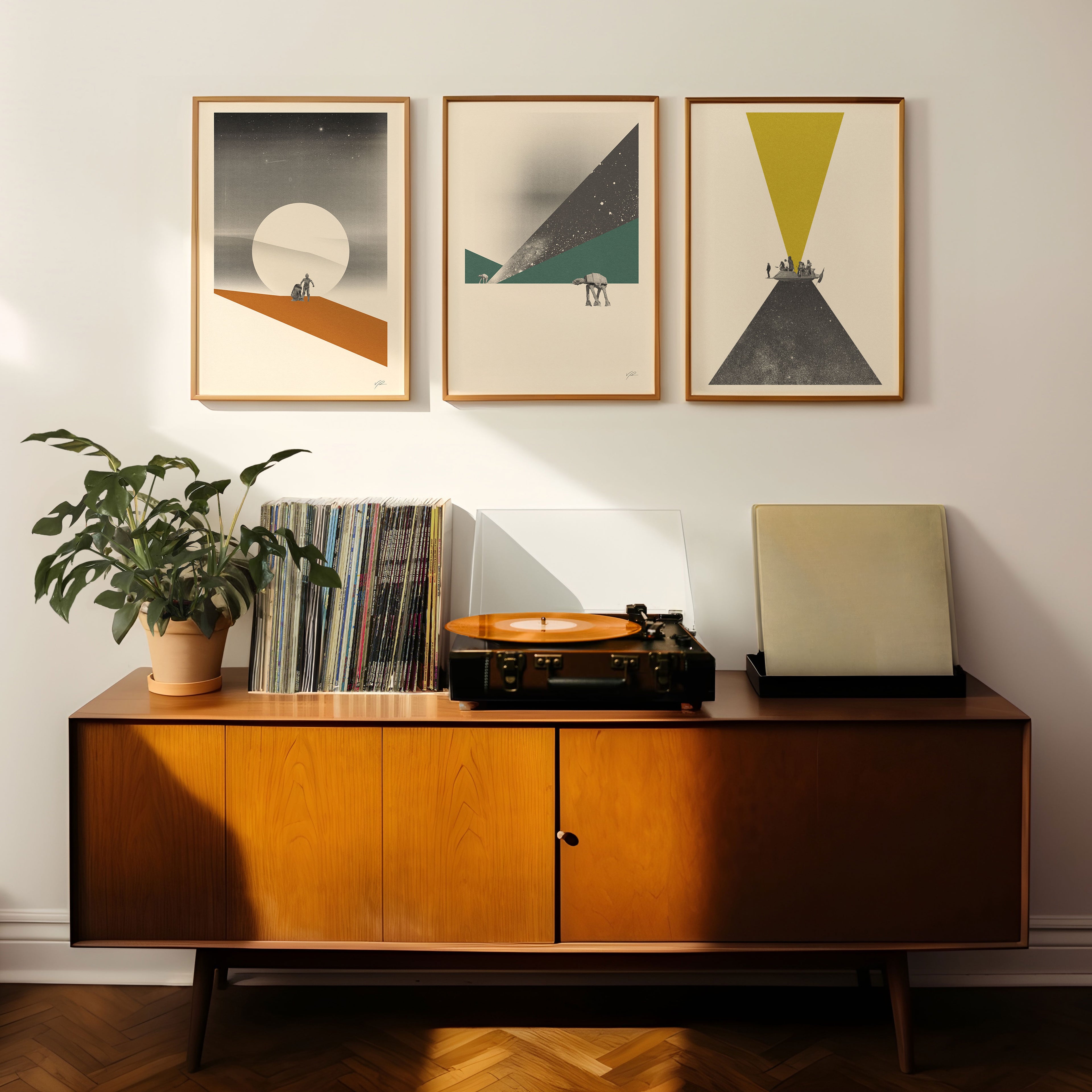 Return of The Jedi Inspired Movie Poster - Mid-Century Wall Art