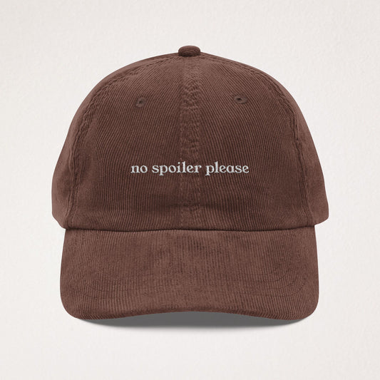 No Spoiler Please Vintage Corduroy Hat