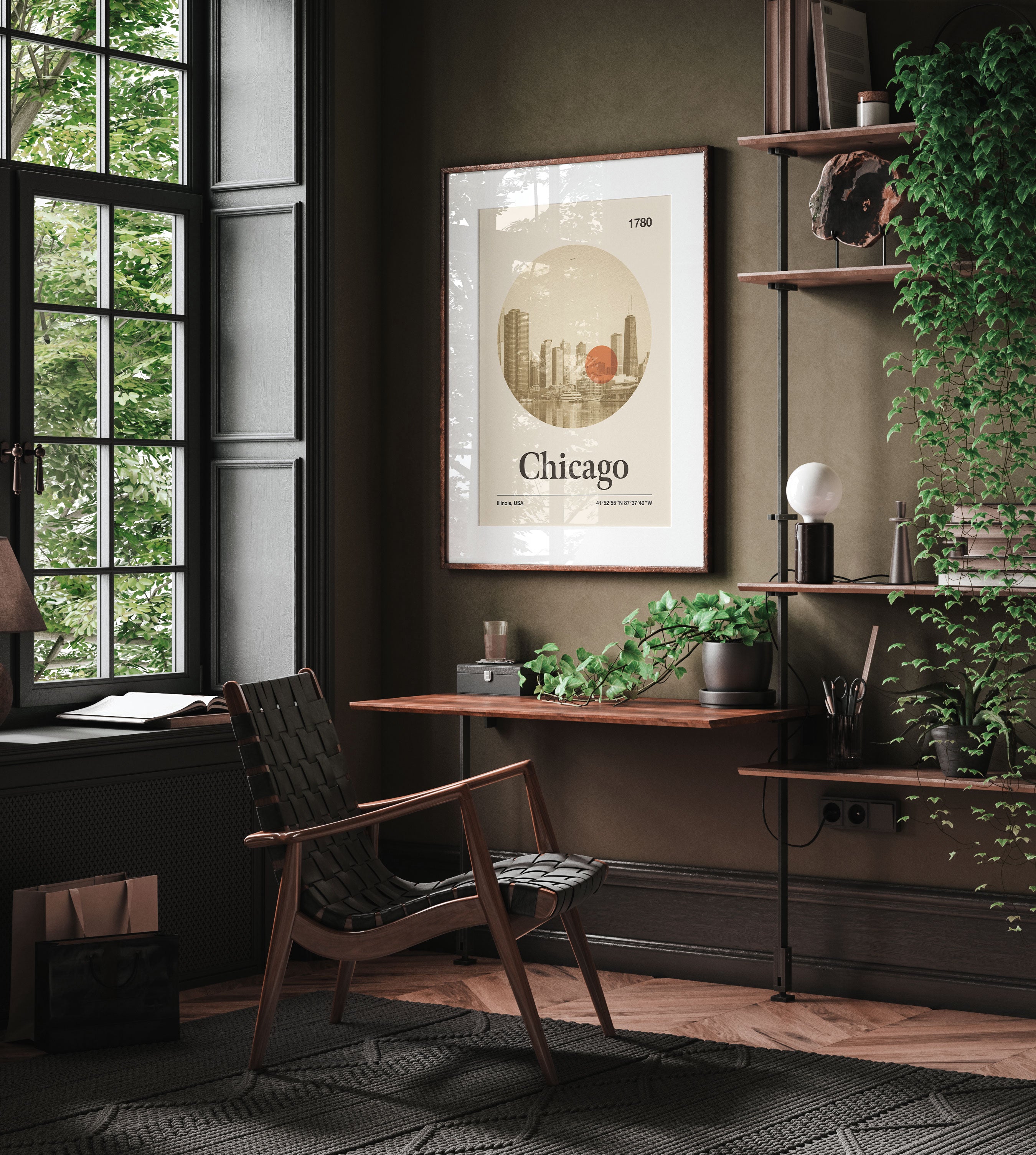 Chicago City Poster Inspired Movie Poster - Mid-Century Wall Art