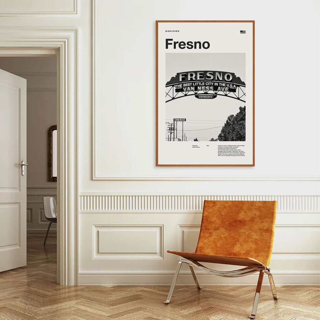 Fresno Inspired Movie Poster - Mid-Century Wall Art