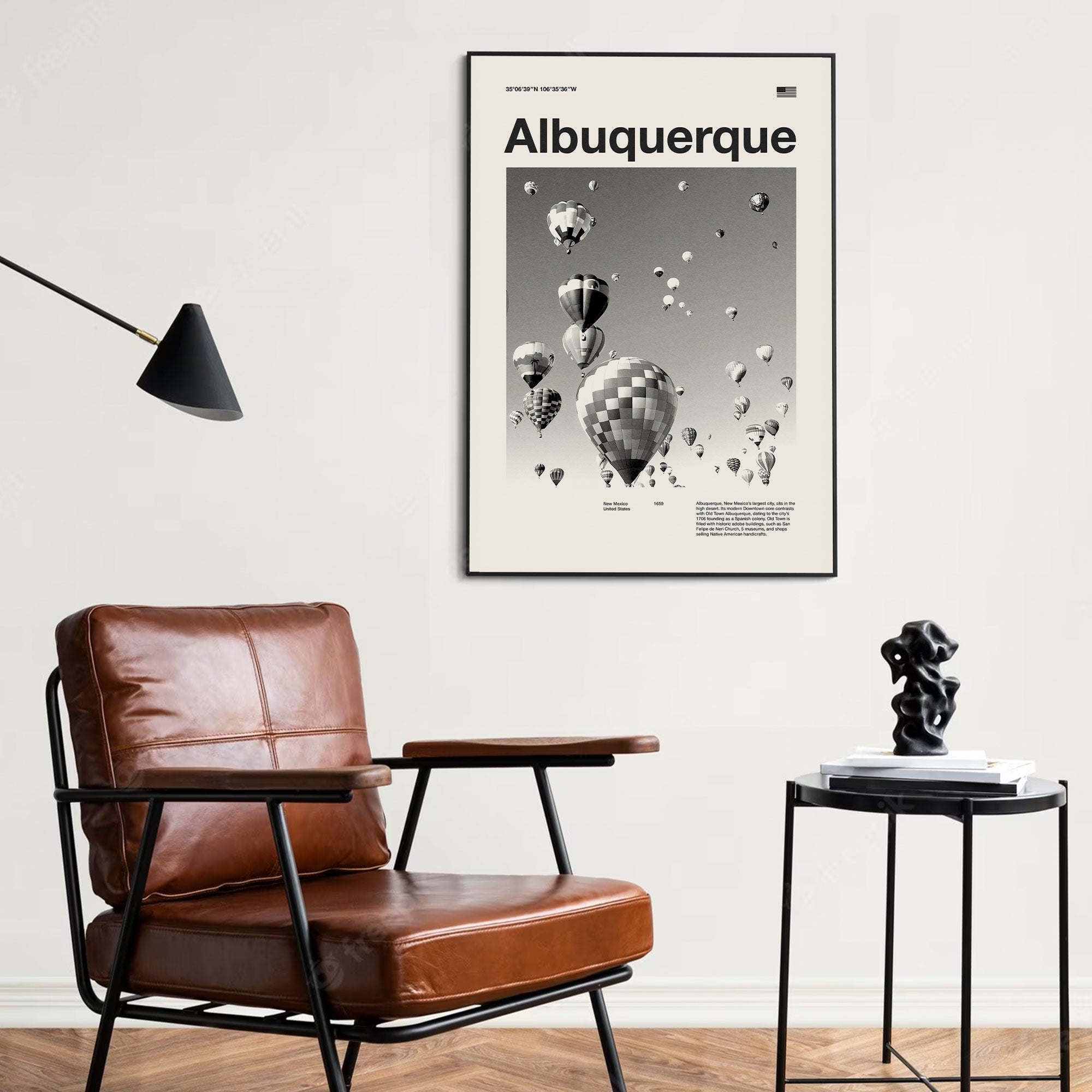 Albuquerque Inspired Movie Poster - Mid-Century Wall Art