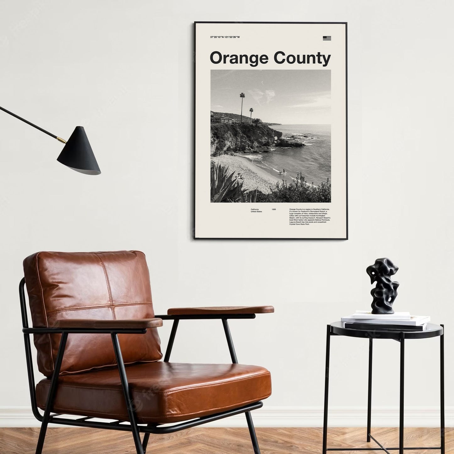 Orange County Print | Orange County Poster | Orange County Wall Art | Mid Century Poster | Travel Print Art | California