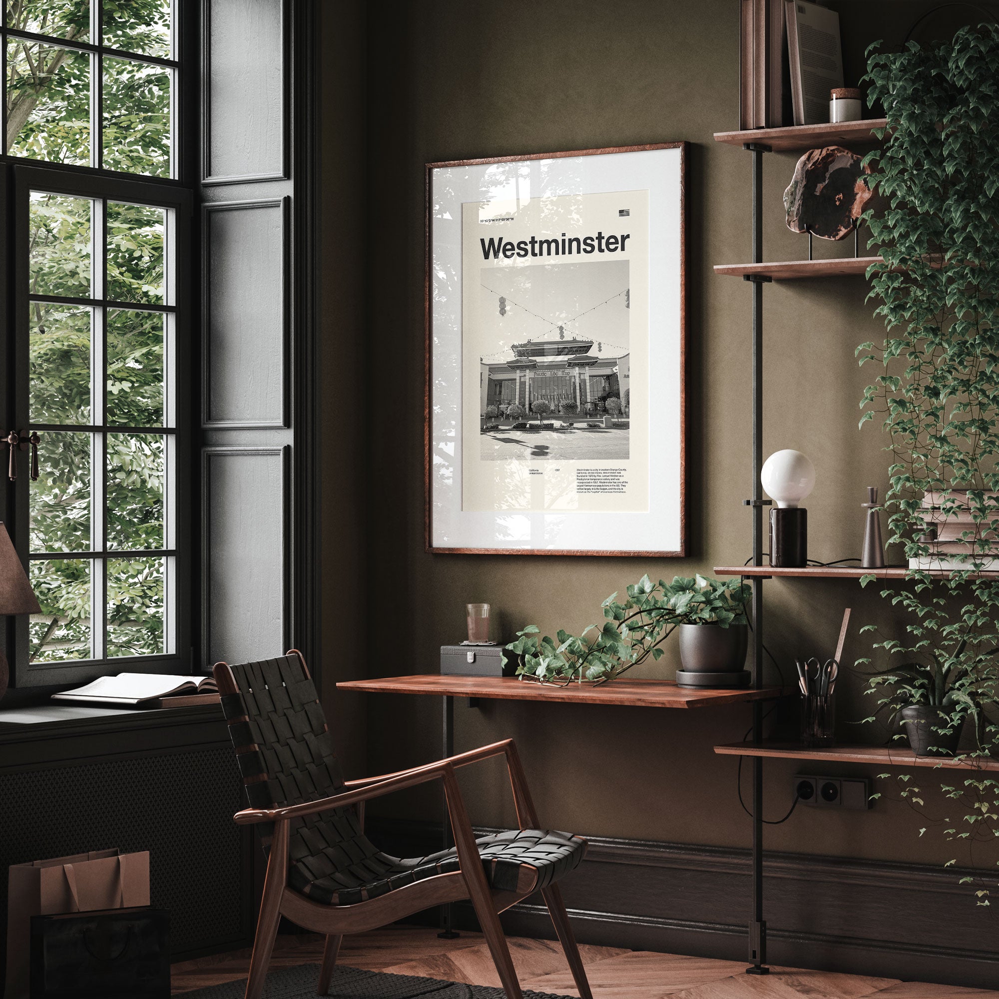 Westminster City Inspired Movie Poster - Mid-Century Wall Art