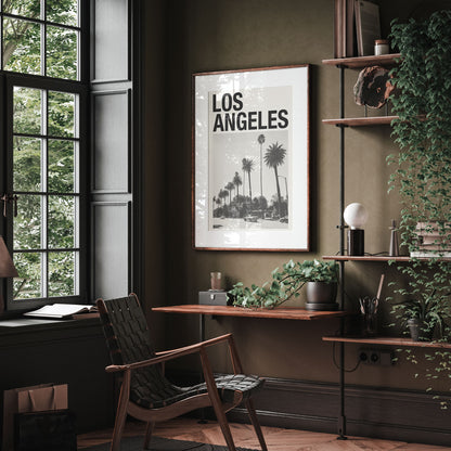 Los Angeles Art Print | Los Angeles Poster | Los Angeles Wall Art | Mid Century Poster | Travel Print Art | California