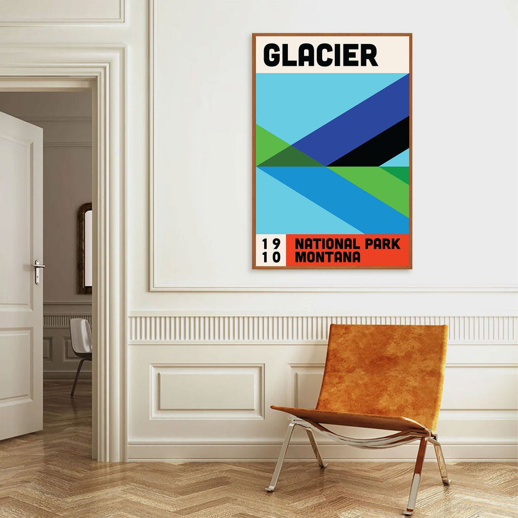 Glacier National Park Poster - Vintage Travel Wall Art