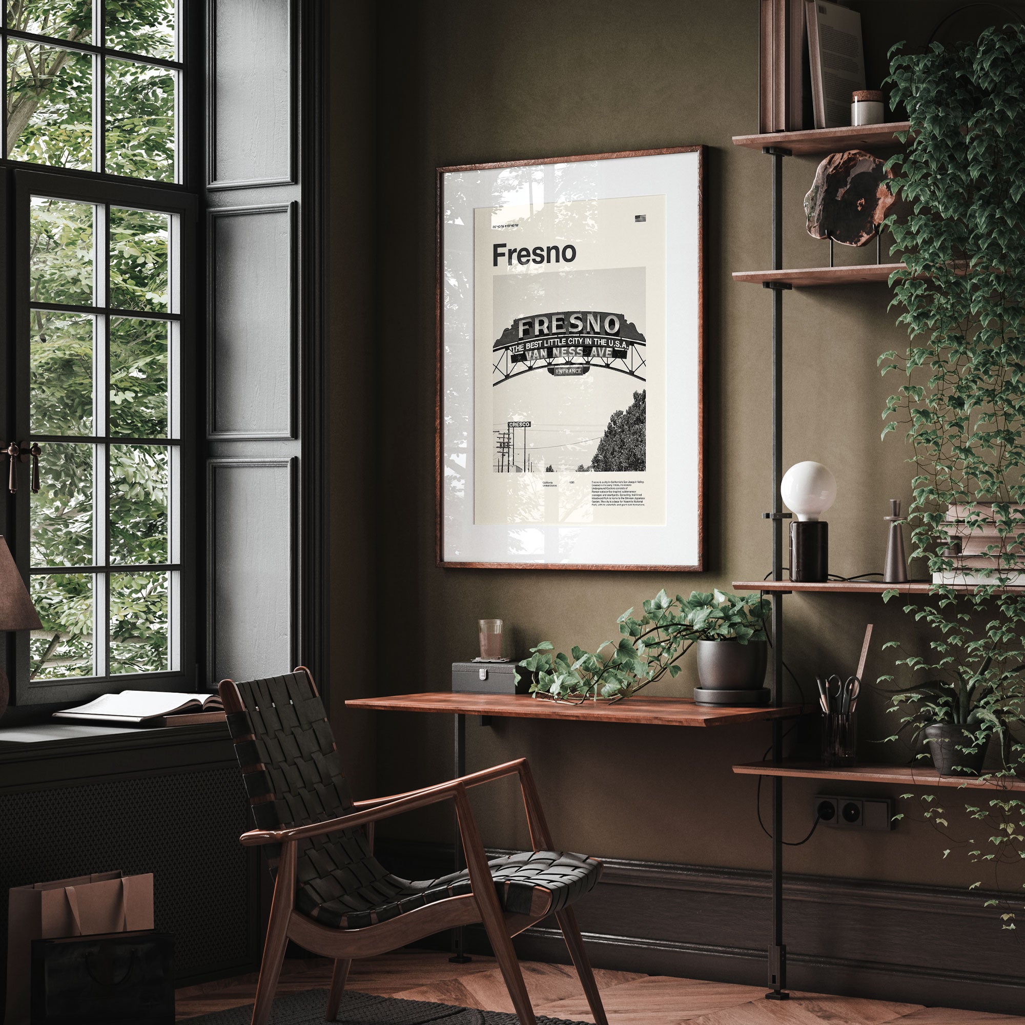 Fresno Inspired Movie Poster - Mid-Century Wall Art