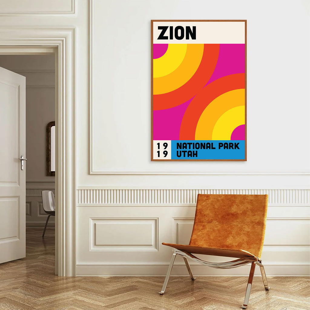 Zion National Park Poster - Vintage Travel Wall Art
