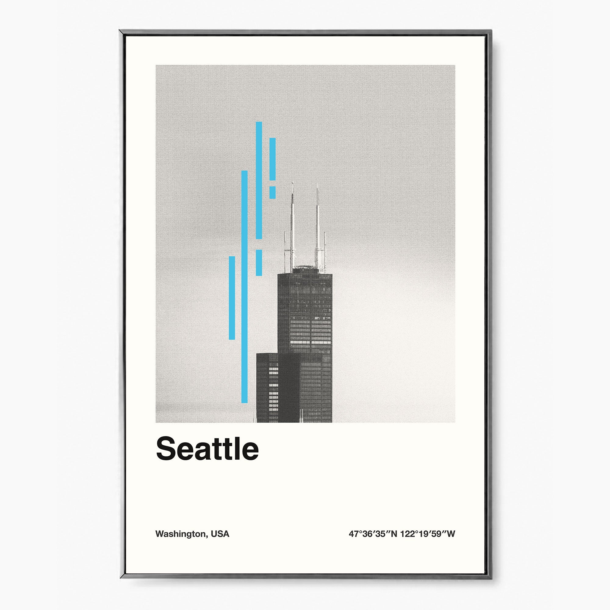 Seattle City Poster Inspired Movie Poster - Mid-Century Wall Art