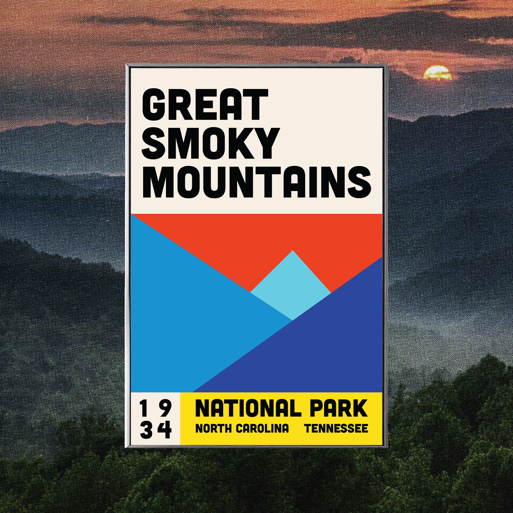 Great Smoky Mountain National Park Poster - Vintage Travel Wall Art
